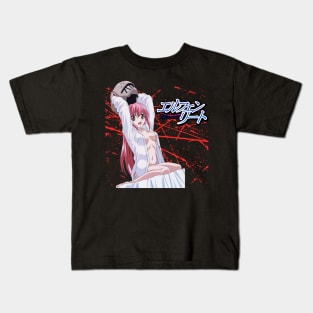 Artful Echoes Unforgettable Scenes From Elfen Lied Manga Kids T-Shirt